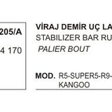 Üçel 10205A Renault Clio Viraj Demir Uç Lastiği