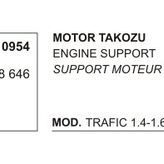 Üçel 10954 Renault Trafik Motor Takozu