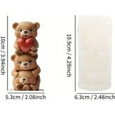 Üçlü Ayıcık No:2 Mum Silikon Kalıp (S889)
