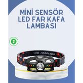 Ucuz tekno El Sensörlü LED Far Suya Dayanıklı Şarjlı Kafa Lambası