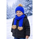 ues SAKS NATUREL TEK PONPONLU TRİKO ATKI BERE SET