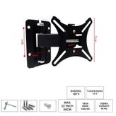 Ufix Hareketli Tek Kol 22 inç 55 cm LCD Askı Aparatı