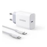 Ugreen 20 W PD Şarj Cihazı ve 1 m PD to Lightning iPhone Data Şarj Kablosu
