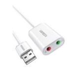 Ugreen 3.5 mm Beyaz Harici USB Ses Kartı