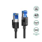 Ugreen 30795 Nw153 Cat8 2000Mhz 40Gbps S/Ftp Örgülü Ethernet Kablosu Siyah 10Metre