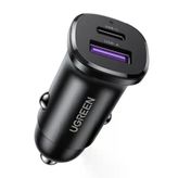 Ugreen 30W 2 Portlu Araç İçi Şarj Cihazı Çakmaklık Adaptörü, 25845