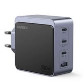 Ugreen 35043 Nexode Air 100W Gan Type-C QC PD 3xUSB-C 1xUSB-A Gri Hızlı Şarj Cihazı
