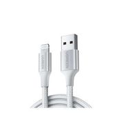 Ugreen Beyaz 2 m Lightning İphone Örgülü Data Ve Şarj Kablosu