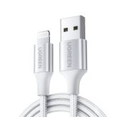 Ugreen Mfi Lisanslı 2 m Beyaz USB-A & Lightning Şarj ve Data Kablosu