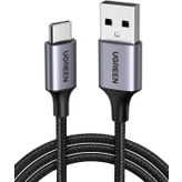 Ugreen Örgülü Siyah 50 cm USB Type-C Şarj ve Data Kablosu