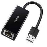 Ugreen Siyah USB 2.0 PC Mac Konsol TV Box Ethernet Adaptörü