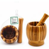 Ulu Pazarlama Ahşap Bambu Havan (Sarımsak Dövecek) 8 cm