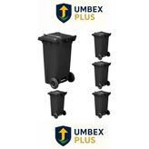 Umbex Plus 120 Lt Siyah Çöp Konteyneri