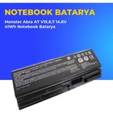 Ümit Maker Monster Abra A7 V15.6.7 14.6V 41WH Notebook Batarya - Siyah