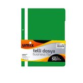 Umix U1180P-Ye 50'li Yeşil A4 Telli Dosya