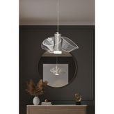 Ünal Aydınlatma Doğa 3 Krom LED Avize – Dalga Formlu Modern Tasarım