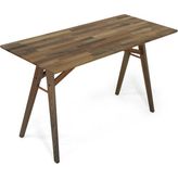 Unboxdeco Akrobat Masif Ceviz Ahşap Çalışma Masası, 130 x 57 - 130 cm x 57 cm x 74 cm - Naturel