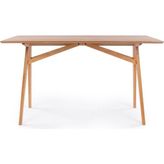 Unboxdeco Akrobat Masif Kayın Ahşap İskandinav Çalışma Masası - Naturel - 130 x 57 x 74 cm