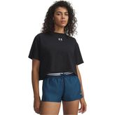 Under Armour Rival Boxy Solid Kadın Siyah Tişört