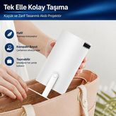 Uninet Unınet Bluetooth Android 11 Taşınabilir Ev Sineması Akıllı Projeksiyon Cihazı Beyaz