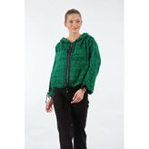 Unique Mode Oversize Kapüşonlu Crop Kadın Mont - Günlük Kullanım