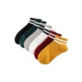 Unisex 6 Çift Koton Çizgili Patik Çorap Extra Rahat