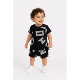 Unisex Kanguru Cepli Bebek Şort Tulum 10561