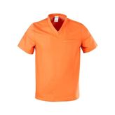 Unisex Likralı Scrubs Üst - Somon - XL