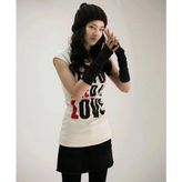 Unisex Model Siyah Örme Kumaş Eldiven