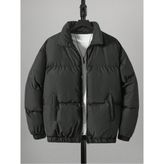 Unisex Oversize Siyah Waterproof Bomber Mont - 2XL