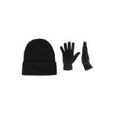 Unisex Polar Eldiven Bere Siyah Set