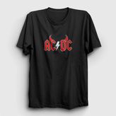 Unisex Siyah Devil Ac Dc T-Shirt 378251TT - XL