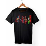 Unisex Siyah Marvel Baskılı Tişört - XL