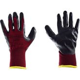 Universal 8802 Techno Bordo-Siyah Eldiven No:9 Ce-02 (12'li Paket)