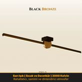Unop Bronz Lineer Tavan Avize Aşağı Işık