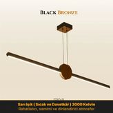 Unos Bronz Lineer Sarkıt Avize Aşağı Işık