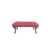Unuvar Konsept Puf Bench Pembe - Gold Ayak