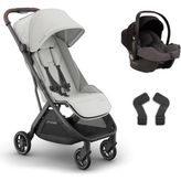 Uppa Baby Uppababy Minu V3 Cosmo Travel Sistem Bebek Arabası Savannah - Grey - Gümüş
