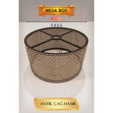 Uravas Store Antik Çağ Hasır Lambader Başlığı 35 cm Mega Boy