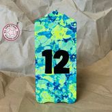 Uretti - Derya 2174 El Yapımı Ebrulu 12 Numara Kapı Süsü - 7 x 16 cm - 1 Adet