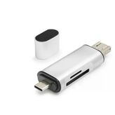 Usb Type-C Otg Kart Okuyucu Sd Microsd 480 Mbps Gri Hdx7053