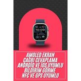 Uslucan Alışveriş 49MM Akıllı Saat Amoled Ekranlı Kadın Erkek Kol Saati Plastik Kordon - Seçenek