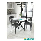 usta mekan Lotus Yuvarlak Mutfak Salon Cafe Restoran Masa Sandalye Takımı 4+1