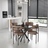 usta mekan Yuvarlak Mutfak Salon Cafe Restoran Masa Sandalye Takımı 4+1