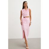 UTERPE Drapeli Cut-Out Elbise