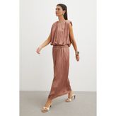UTERPE Flowy Pleated Maxi Etek