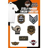 Ütü Ile Yapışan Dokuma Arma Seti Patch Yama Asker/army, Air Force Modeli