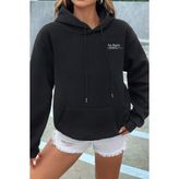 Uygun Tarz Los Angles Baskılı Sweatshirt - Siyah - 2XL