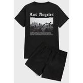 Uyguntarz Los Angles Baskı Şort Takım