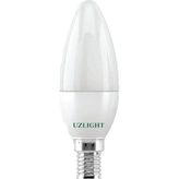 Uzlight 7W LED Ampul Beyaz 6500K Buji Soft E14